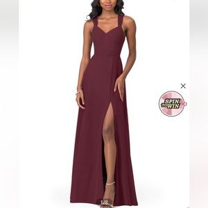 Azazie Cabernet bridesmaid dress